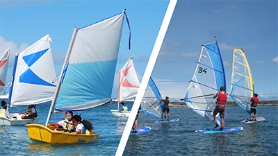 ANSP Saint Pierre La Réunion Multi acivité optimist et planche a voile